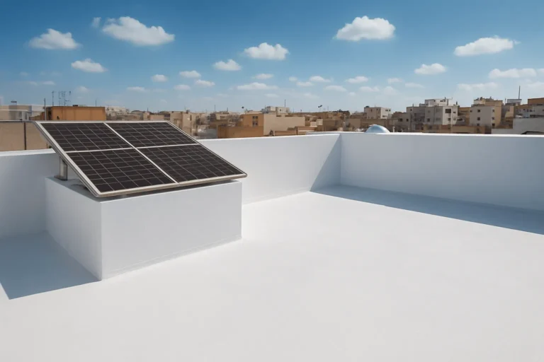 طبقة عزل بيضاء - شركة عزل اسطح براس تنورة